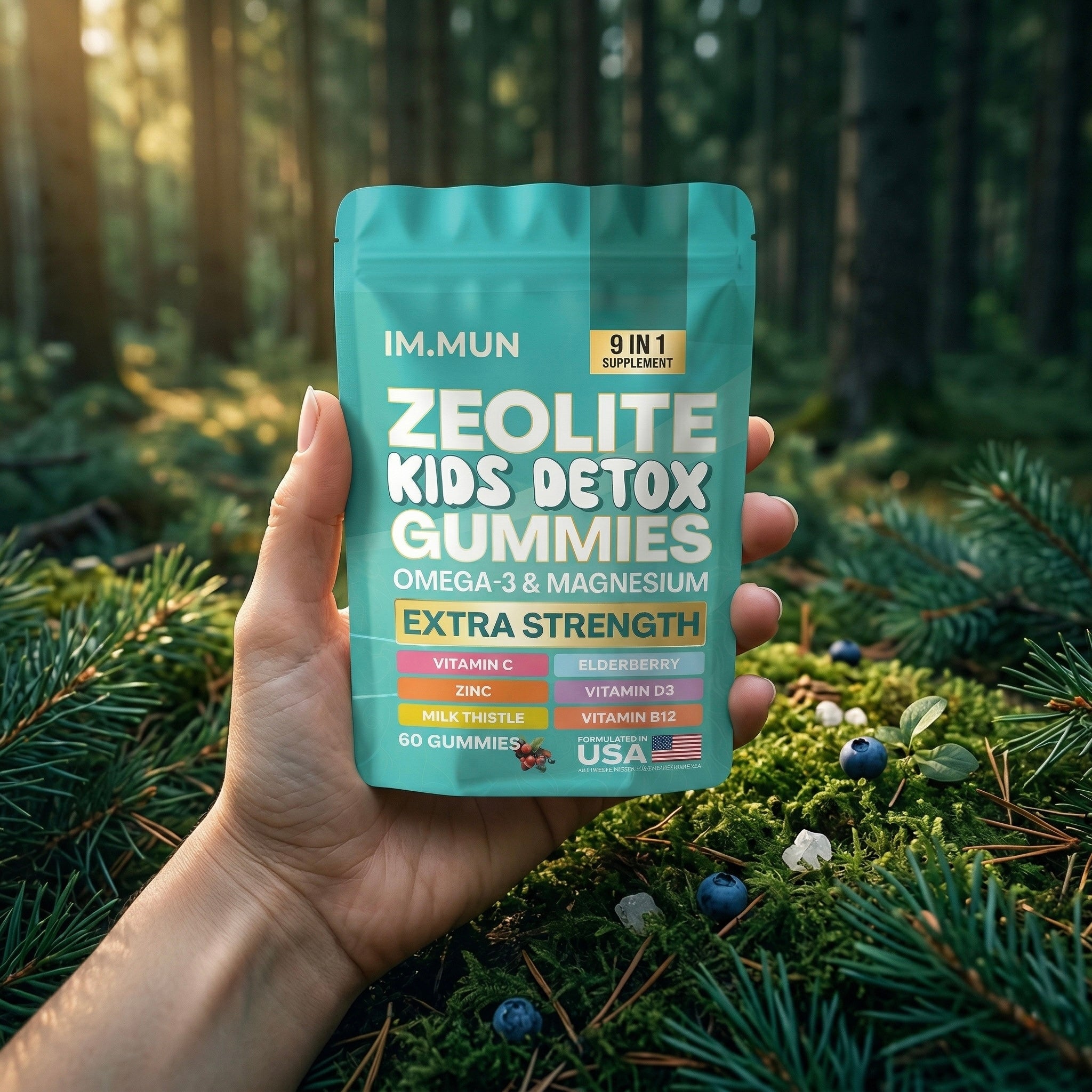 IM.MUN Zeolite Kids 9-in-1 Detox Gummies