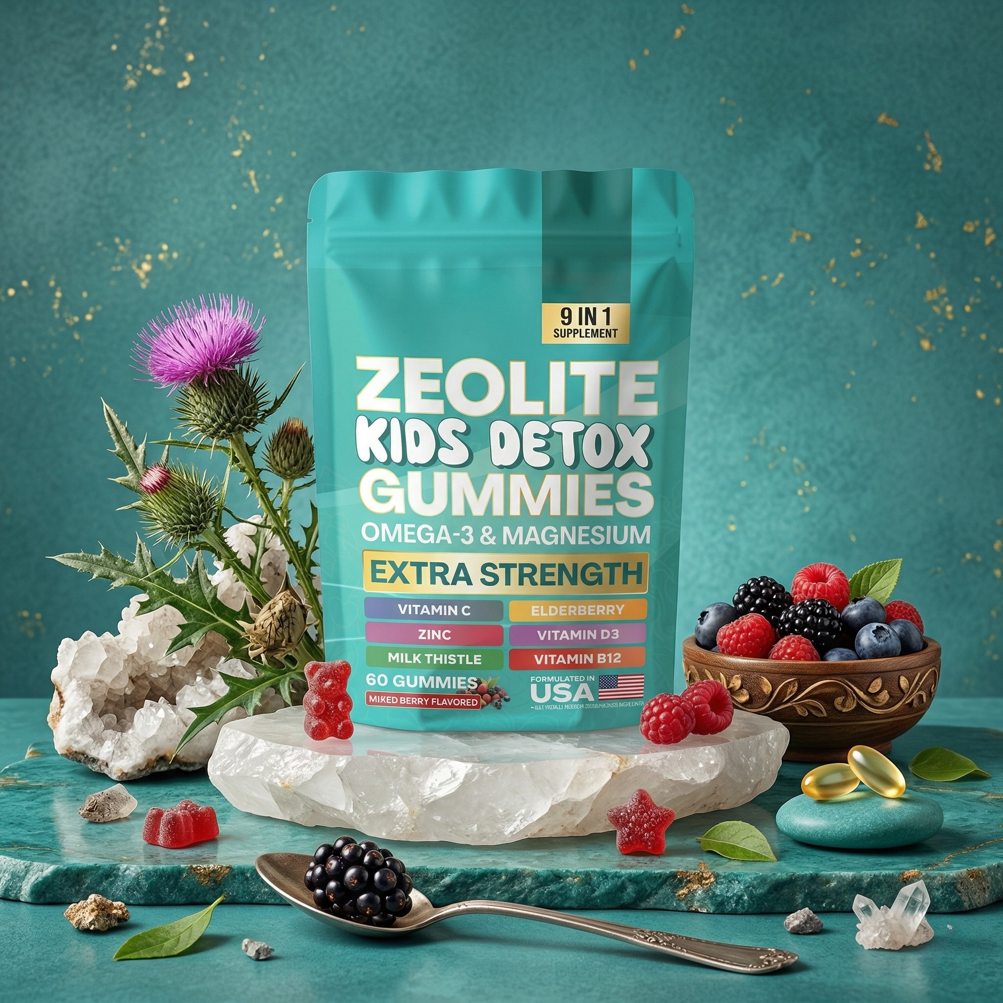 IM.MUN Zeolite Kids 9-in-1 Detox Gummies